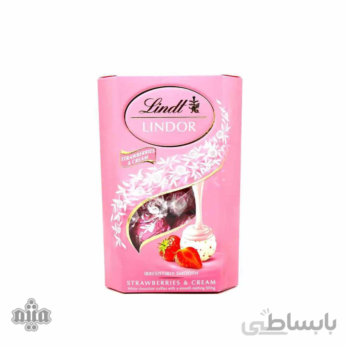 شکلات ترافل توت فرنگی لیندور