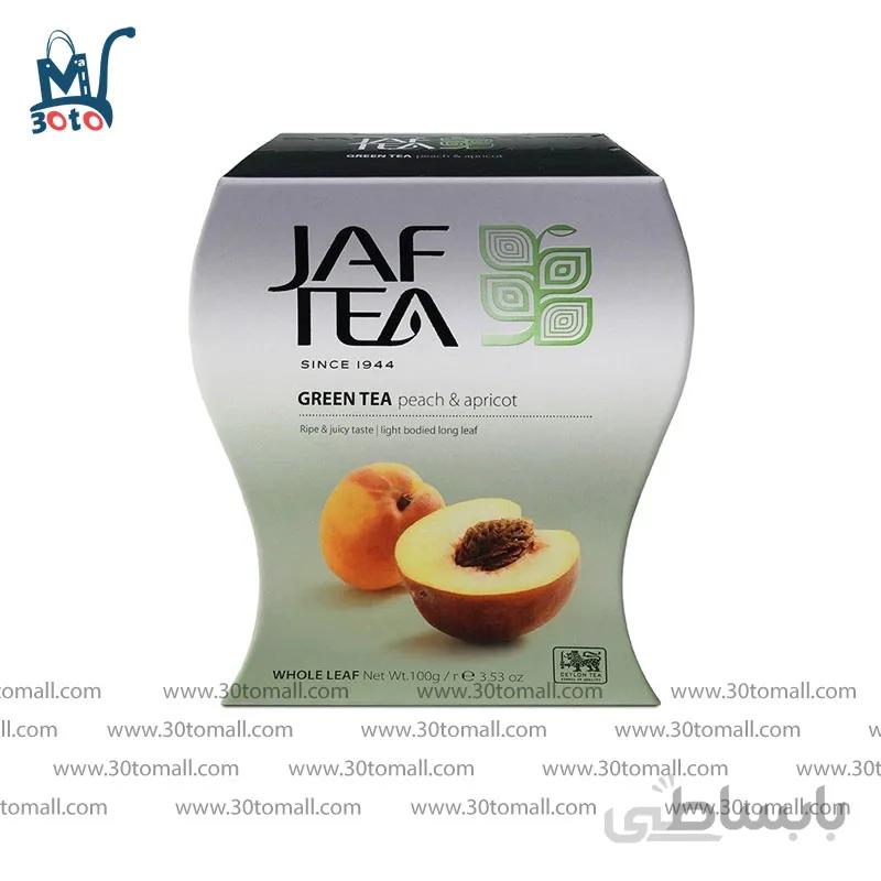 چای سبز جف تی با طعم هلو و زرالو 100 گرم