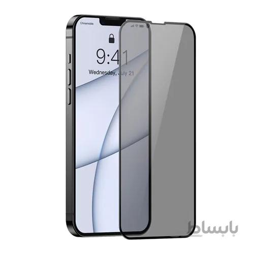 پک 2تایی گلس حریم شخصی تمام صفحه آیفون Apple iPhone 13 Pro Max Baseus Crack Resistant SGQP020501