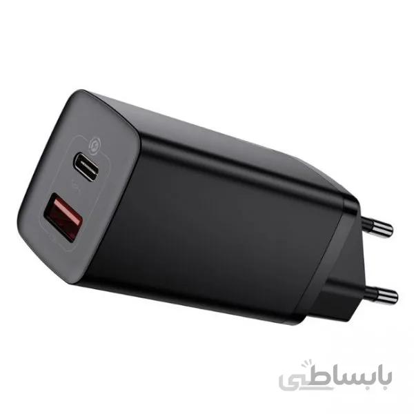 شارژر دیواری سریع دو پورت بیسوس Baseus GaN2 Pro Quick Charger 2C+U 65 EU