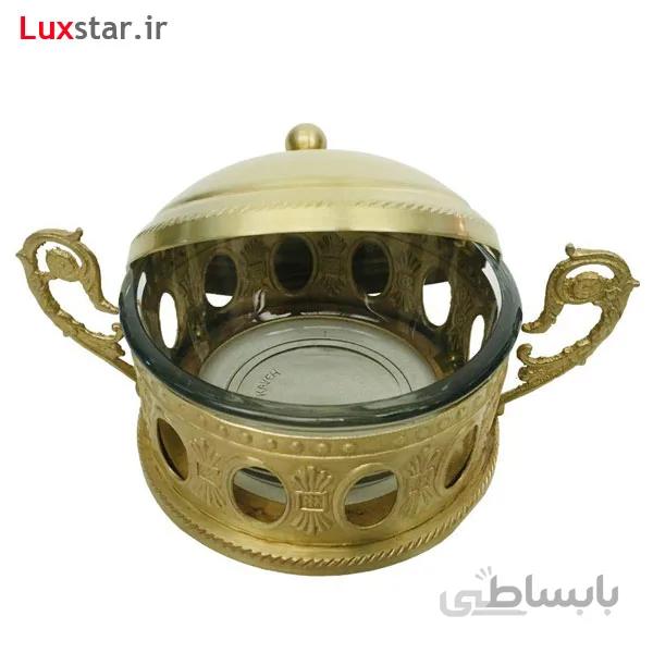 قندان برنجی اسپانیایی ایران کادو مدل b4068 ا Irankado B4068 Brass Sugar Cube Bowl
