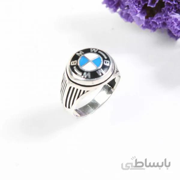 انگشتر نقره مردانه طرح BMW