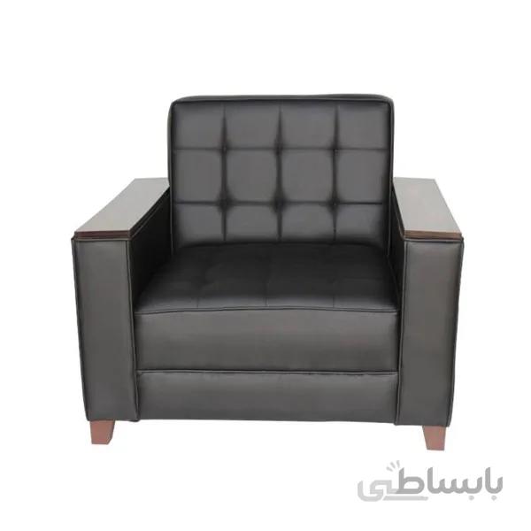 مبل یک نفره دسته چوبی مدل ایوا