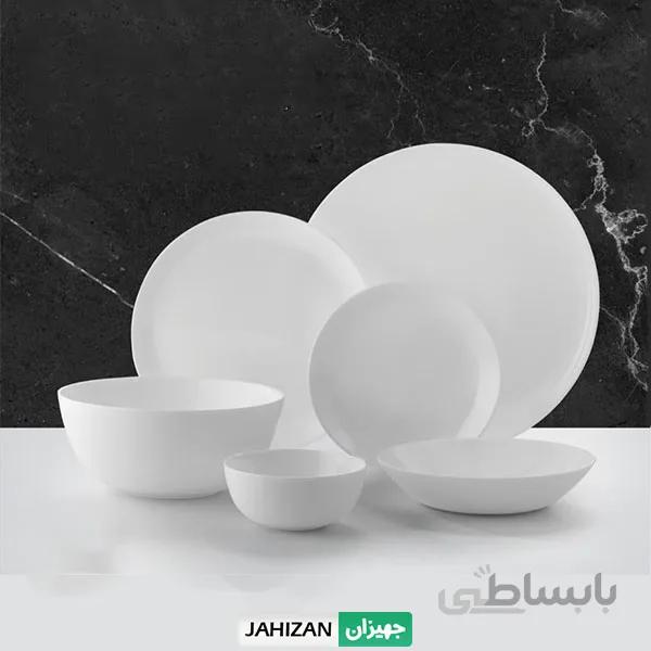 سرویس غذاخوری 26پارچه گلدن اپال سفید