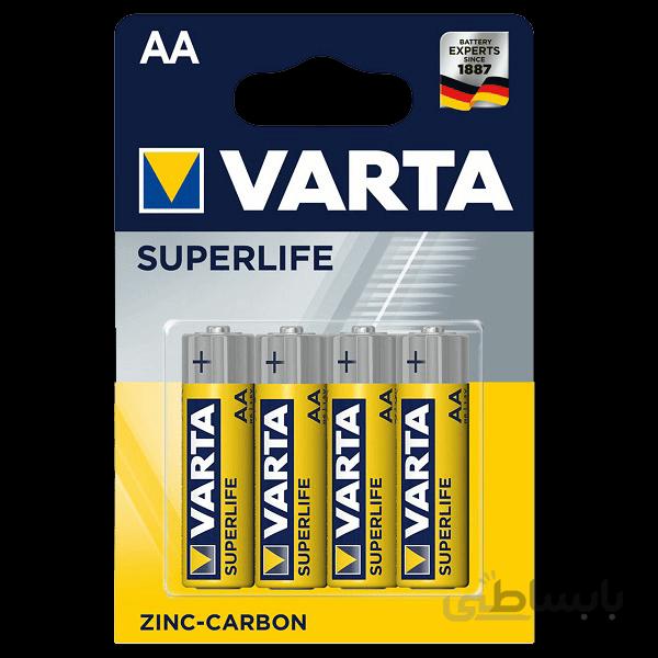 باتری قلمی روی کربن وارتا Super Life AA بسته 4 عددی