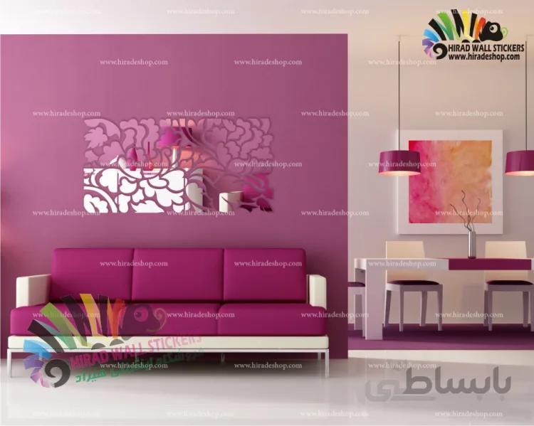 آینه دکوراتیو طرح گل و برگ کد hpa064