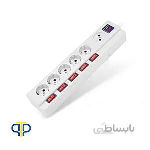 چند راهی برق 1+5 با فیوز مینیاتوری پارت الکتریک