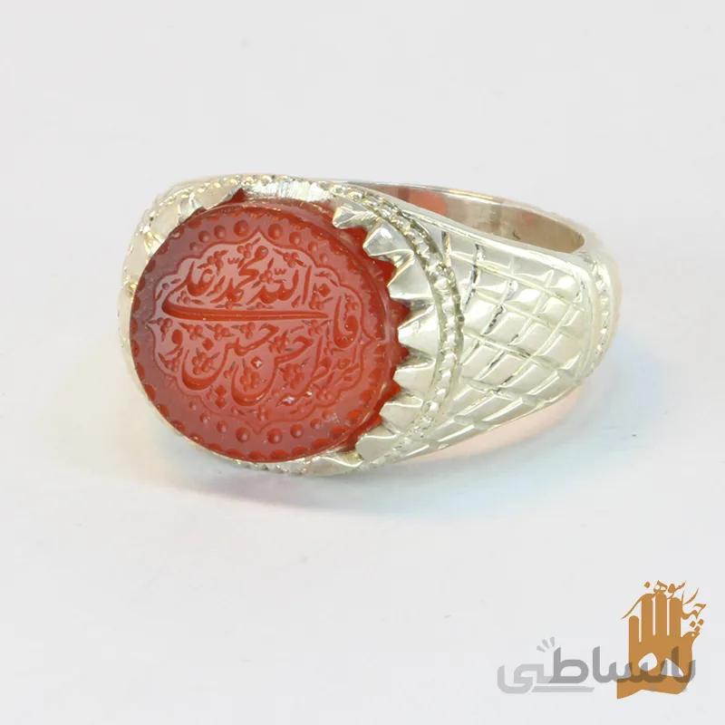 انگشتر فیلی رولکسی نگین عقیق یمنی