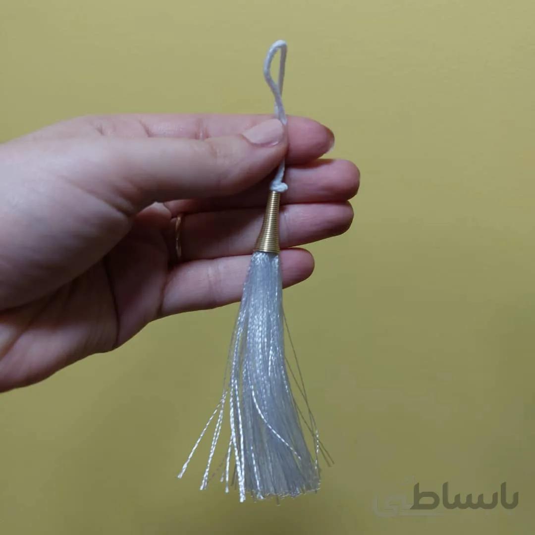 منگوله سفید سر طلایی (5 عددی)