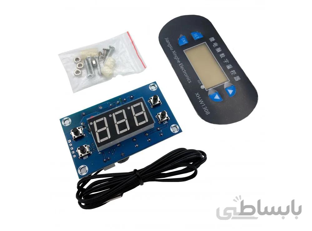 ماژول ترموستات دیجیتال XH-W1308 با رله، سنسور ضد آب و آلارم