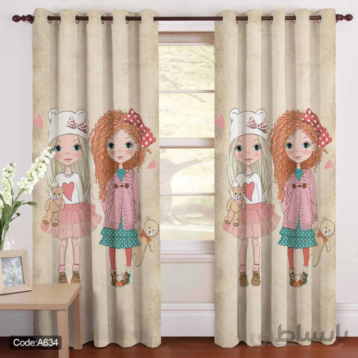 پرده پانچی چاپی کد A634