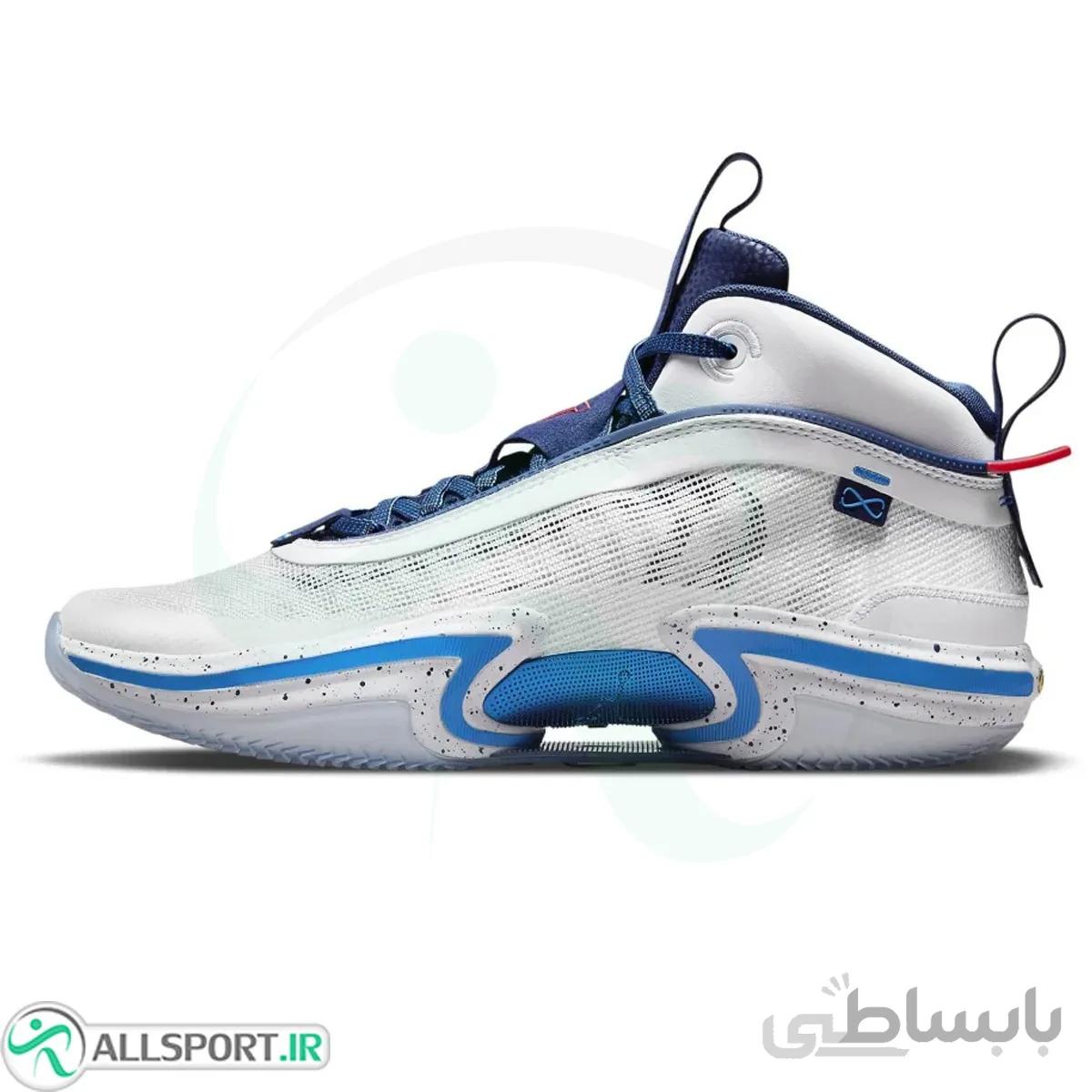 کفش بسکتبال نایک طرح اصلی Nike Air Jordan 36 White Blue
