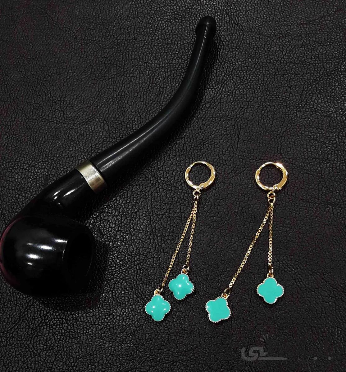 گوشواره حلقه ای آویزدار برند وای اس ایکس طرح گل کد 2