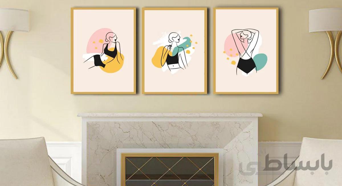 ست تابلو مینیمال آرت کد3
