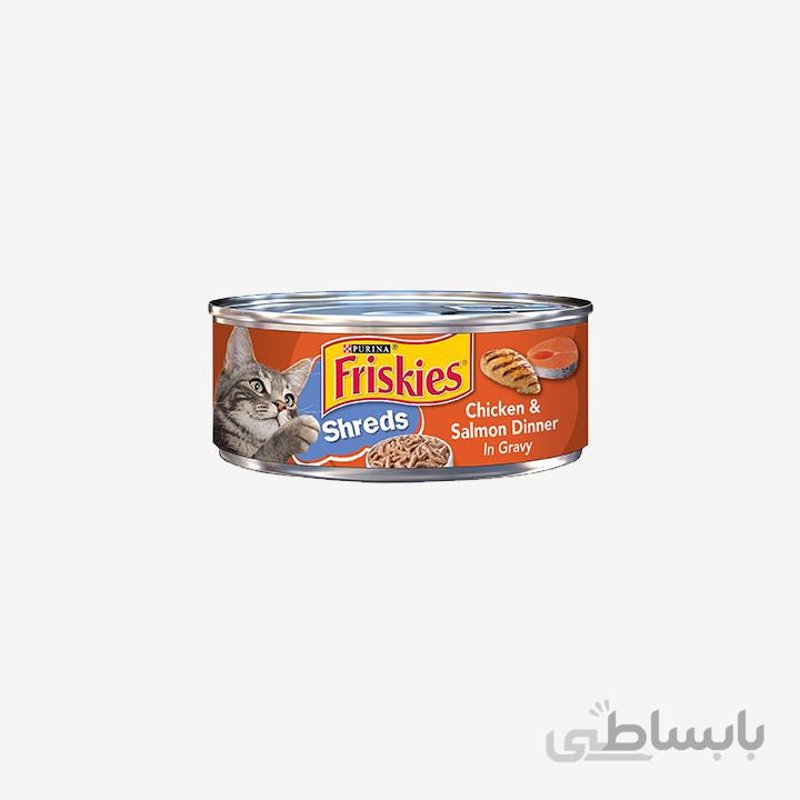کنسرو گربه با طعم مرغ و سالمون Friskies فریسکیز 150 گرم
