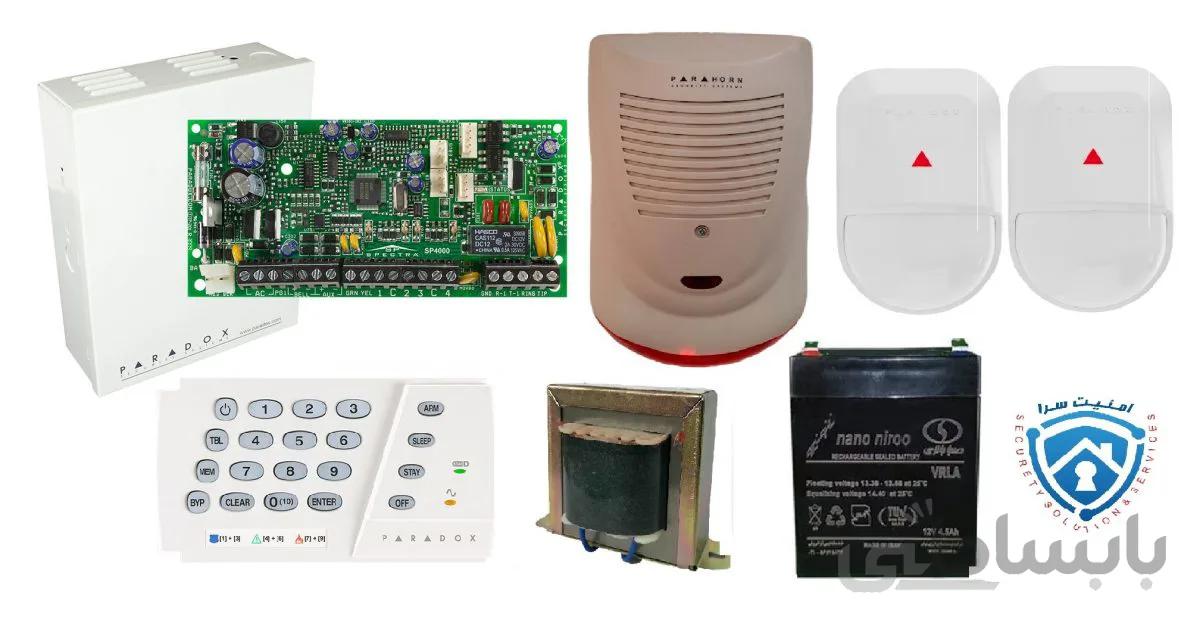 پکیج دزدگیر پارادوکس sp4000 حرفه ای (با دو چشمی nv5 اصلی)