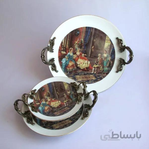 شیرینی خوری پایه دار مدل sirinسایز بزرگ آنتیک R115