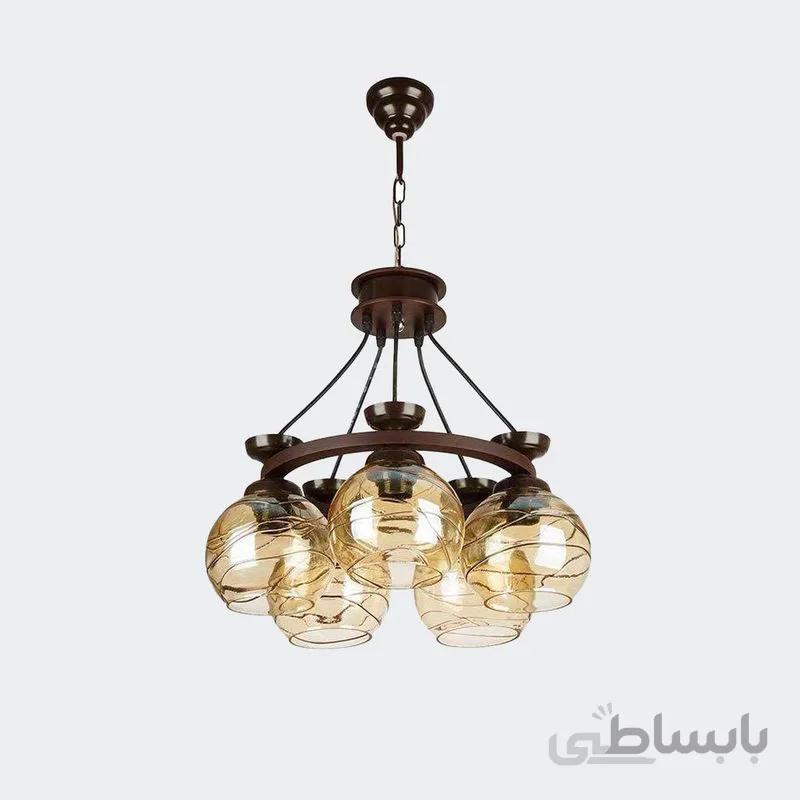 لوستر 5 شعله چشمه نور کد G573/5