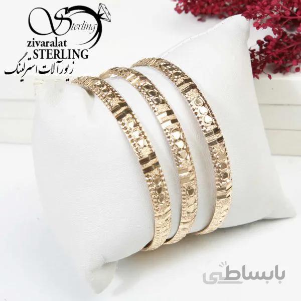 النگو طرح طلا مدل دو خطی