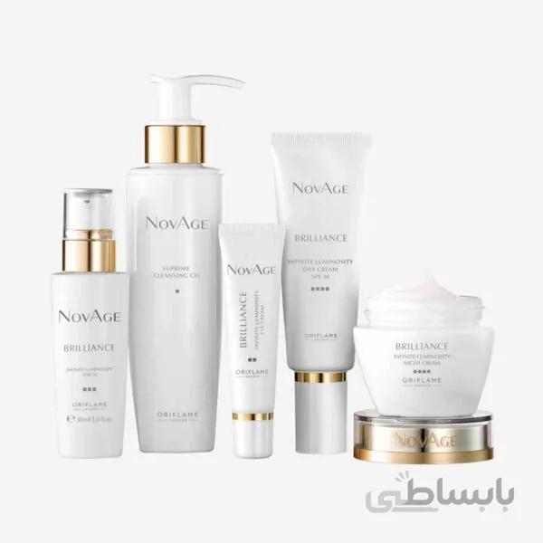 ست محصولات ضدتیرگی و ضدلک برلیانس نوایج NovAge Brilliance