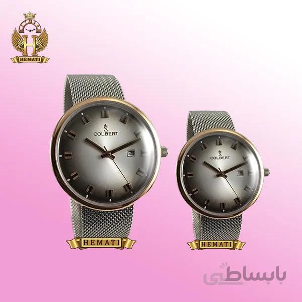 ساعت مچی ست زنانه و مردانه کلبرت مدل COLBERT 0194M-L نقره ای-رزگلد