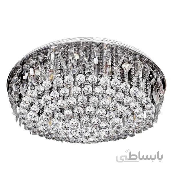 لوستر سقفی کریستالی چشمه نور ۲۰ شعله کد M6638/80-S-C کروم