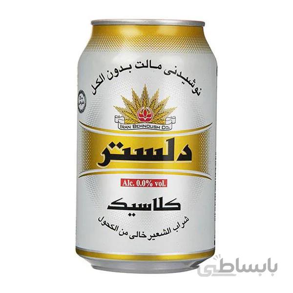 دلستر قوطی 320 میلی لیتری بهنوش با طعم مالت جو کلاسیک در بسته 24 عددی ا behnoush classic 320ml