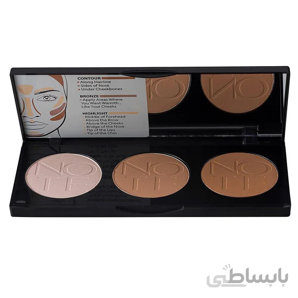 پالت پودری کانتور نوت مدل پرفکتینگ شماره 01 ا Note Palette Contouring Powder Perfecting No 01