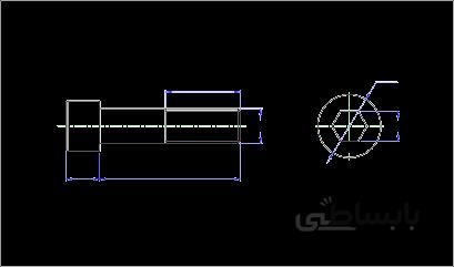 پیچ آلنی M4 x 30 خشکه ( گرید 8.8 )