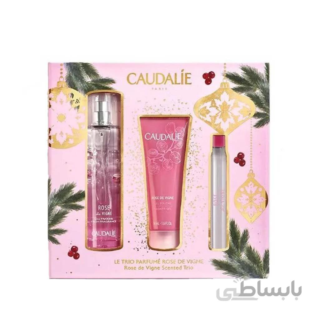 ست هدیه سه گانه معطر کدلی با رایحه گل رز ا Caudalie aromatic triple gift set with rose scent