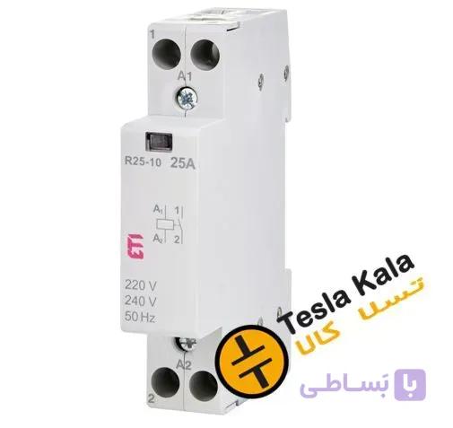 کنتاکتور تکفاز ( تک پل ) 25 آمپر برند ETI ولتاژ کنترل230 VAC مدل R 25-10