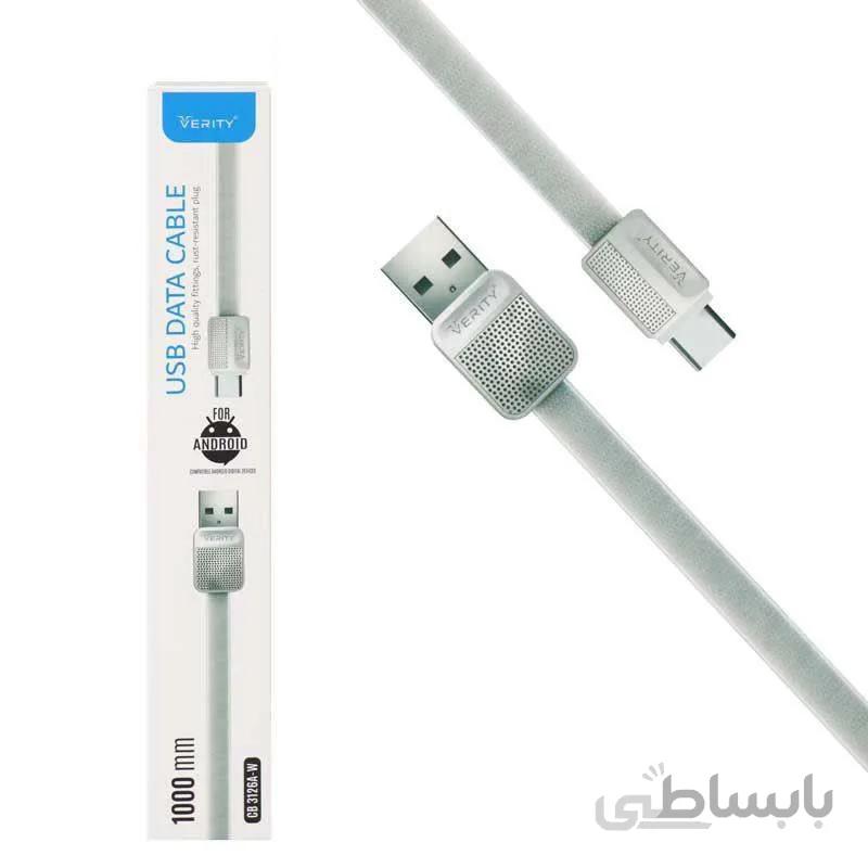 کابل تبدیل USB به microUSB وریتی مدل CB3126A طول ۱ متر