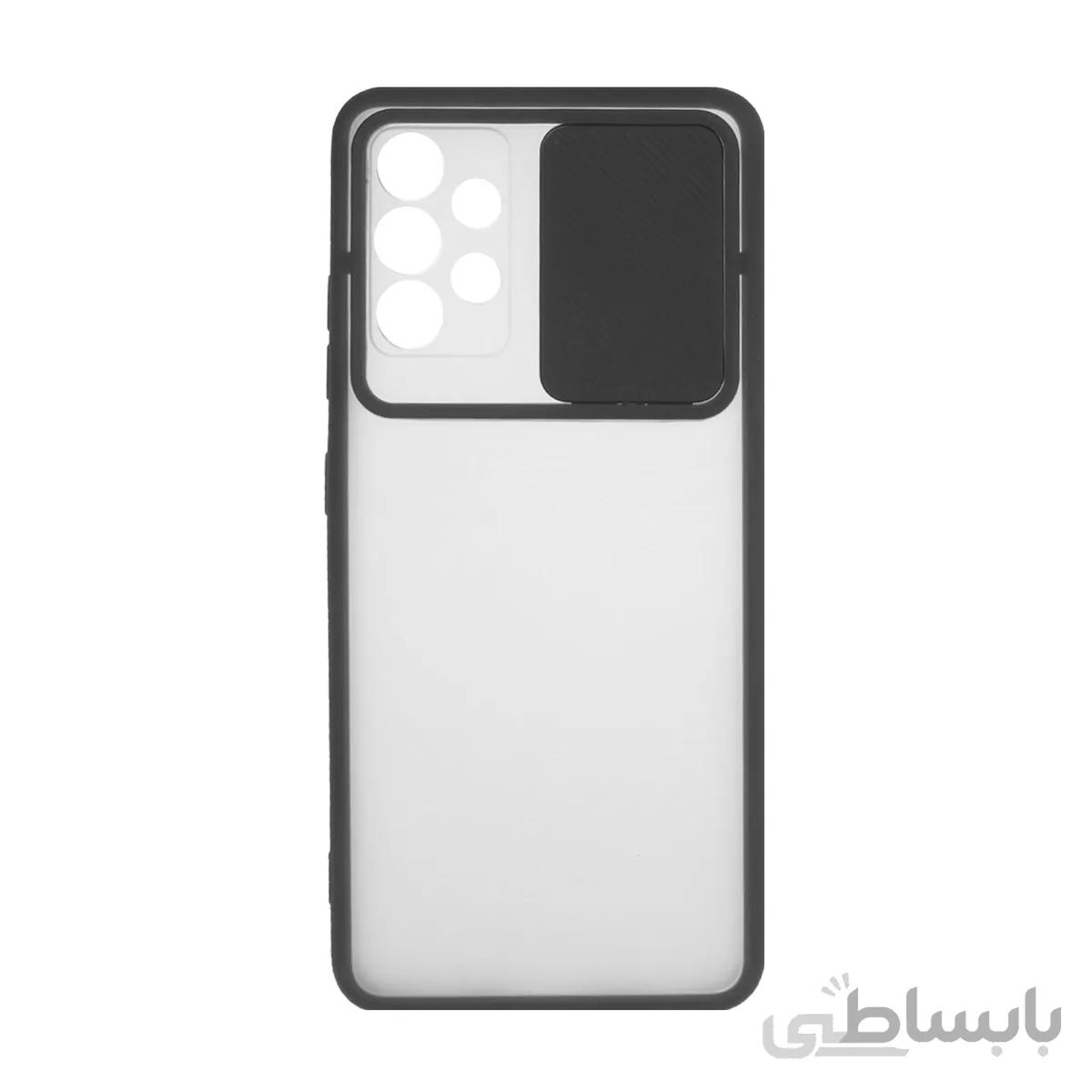 قاب پشت مات محافظ لنزدار کشویی Samsung A32-4G - مشکی