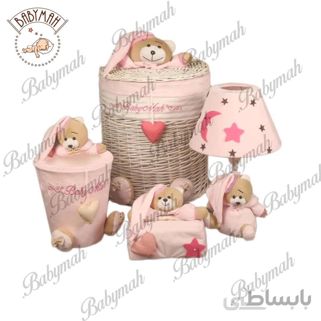 ست اتاق کودک خرسی طرح نانان رنگ صورتی