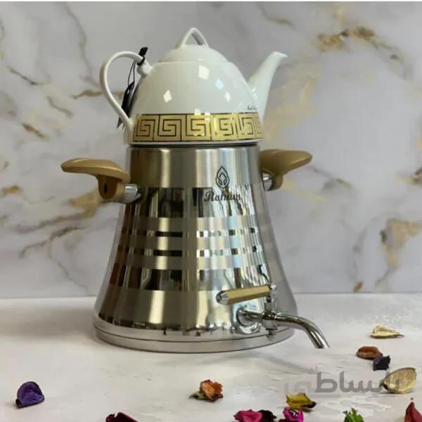 کتری قوری روهام مدل هرمی 6لیتری رنگ طلایی