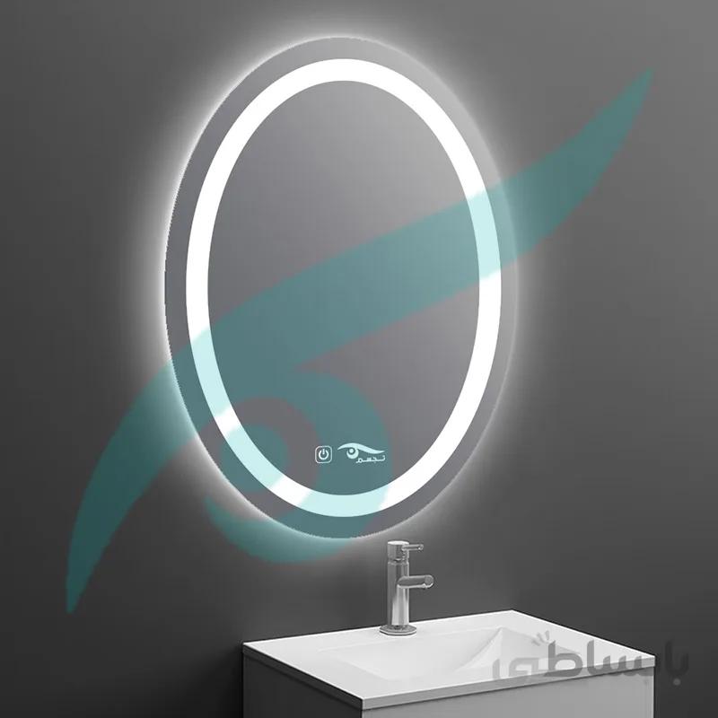 آینه چراغ‌دار بیضی