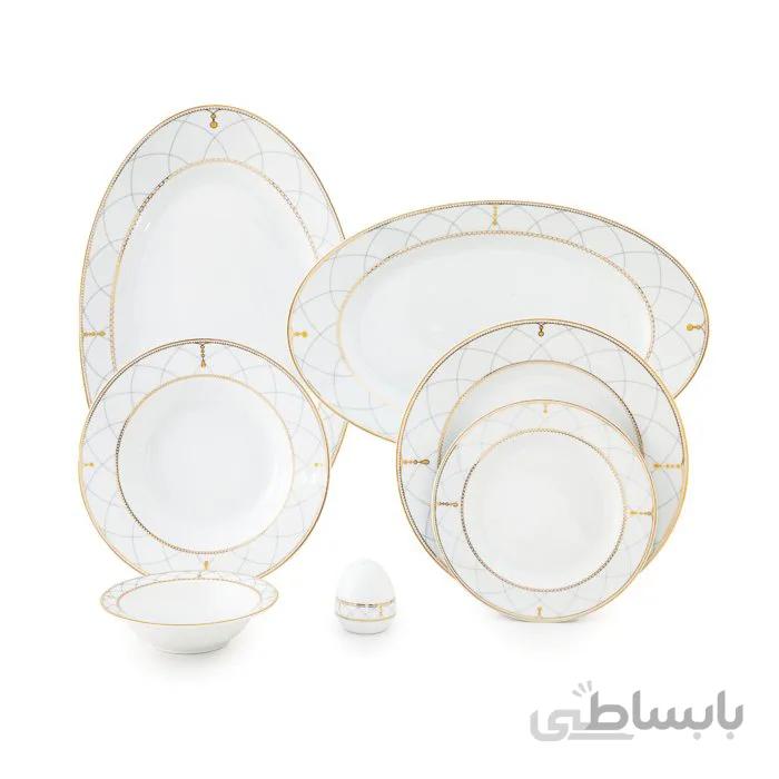 سرویس چینی زرین 6 نفره غذاخوری رومانا (28 پارچه) ا Zarin Iran ItaliaF Romana 28 Pieces Porcelain Dinnerware Set