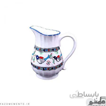 پارچ چینی طرح مرغی رنگی