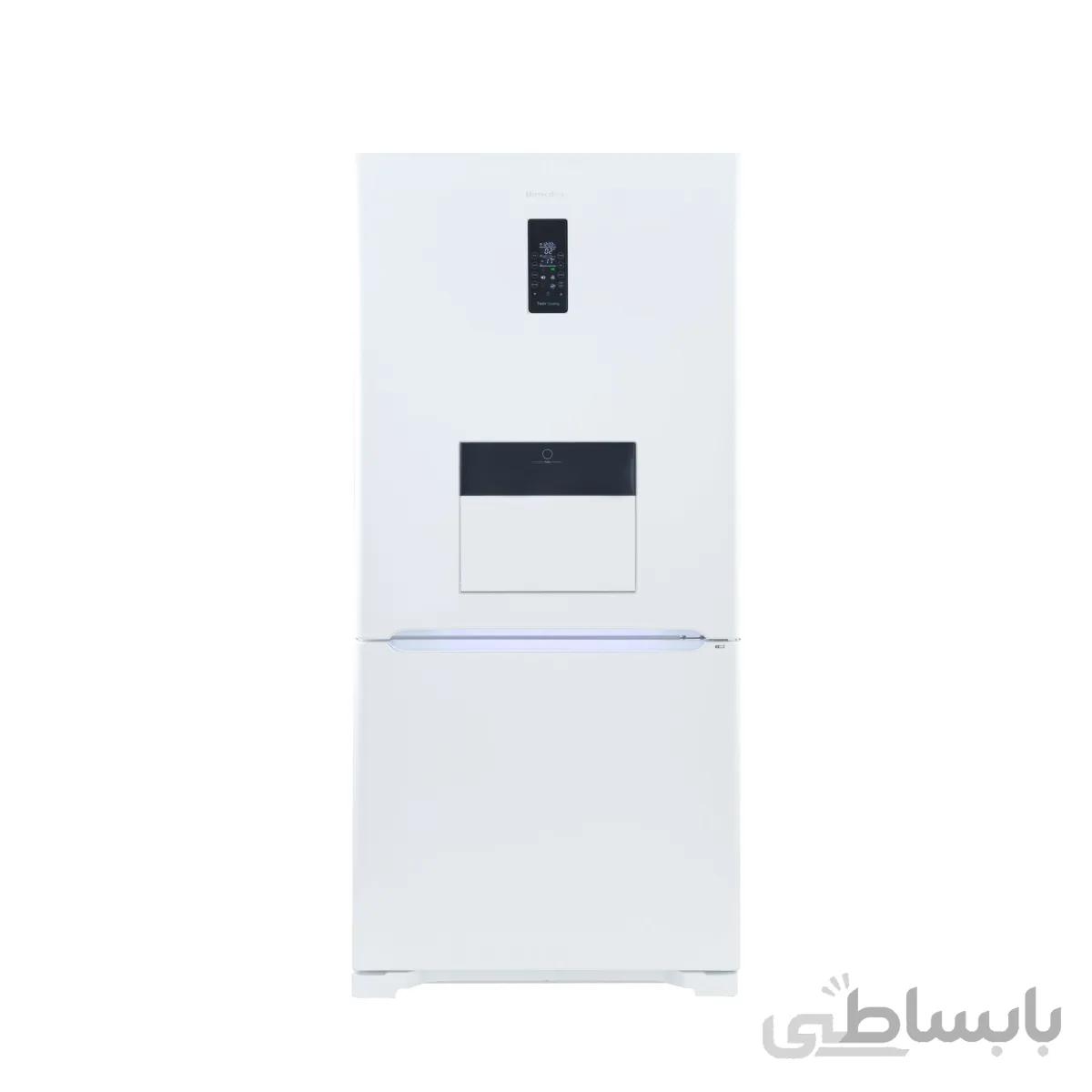یخچال فریزر کمبی هیمالیا مدل امگا پلاس باردار با یخساز سفید چرمی ا Himalayan Combi Freezer Refrigerator Model Omega Plus Pregnant with White Leather Freezer