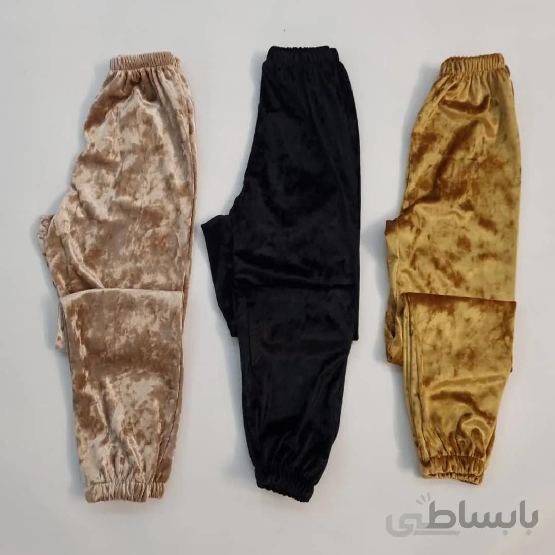 شلوار مخمل آینه ای