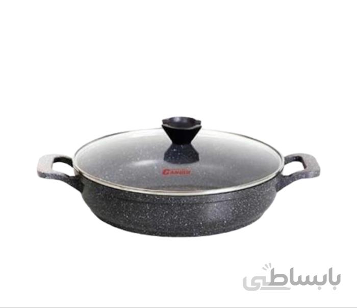 تابه 2 دسته درب دار 32 مدل پروانه دو رو خاکستری