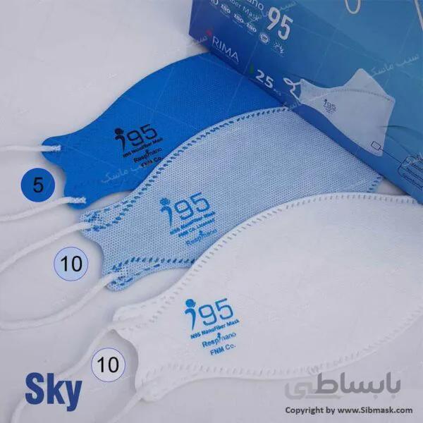 ماسک تنفسی چهار لایه سه بعدی نانو مدل اسکای (۲۵ عددی) ا 3d face mask Sky nano