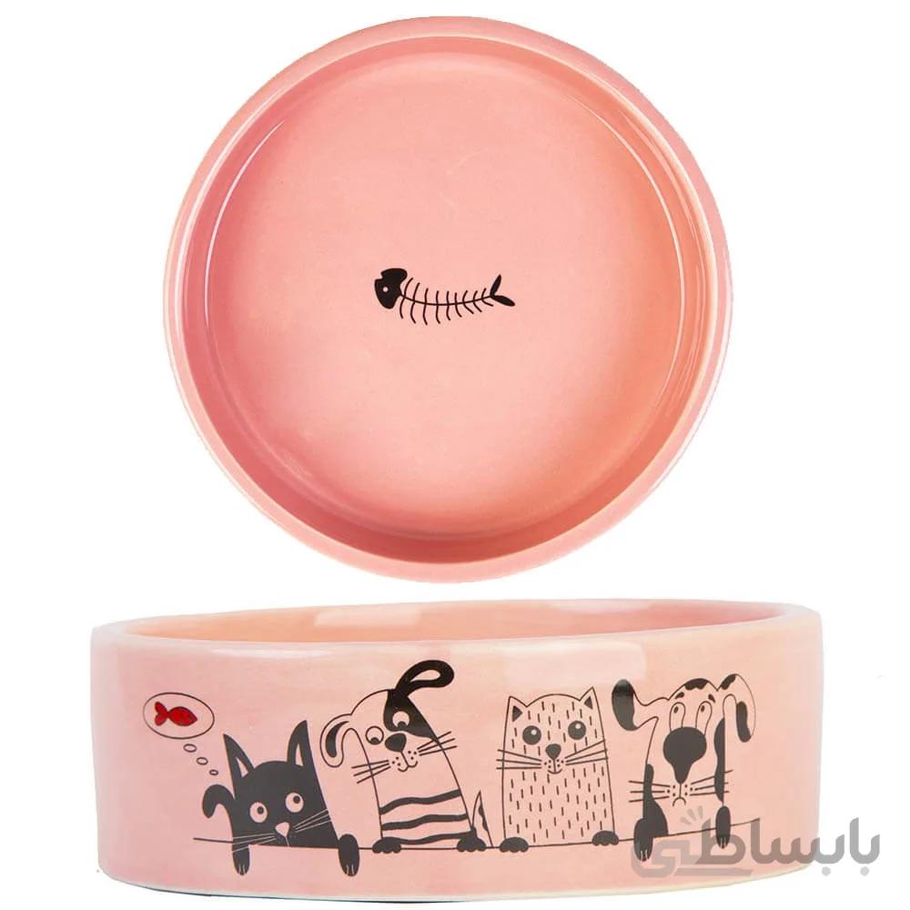 ظرف آب و غذای سرامیکی مخصوص سگ و گربه کد ۰۰۶ ا Water and Food Ceramic Bowl for Cats and Dogs Code006