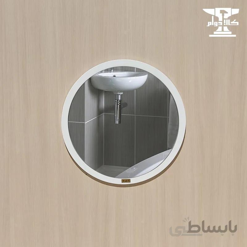 آینه گرد ساده مناسب برای سرویس بهداشتی