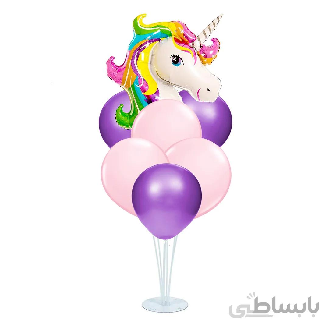 استند بادکنک 7 شاخه اسب تک شاخ مدل STA209