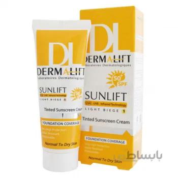 ضد آفتاب بژ روشن 1 پوست چرب درمالیفت ا ( DermaLift - SunLift Oil Free Sunscreen Cream )