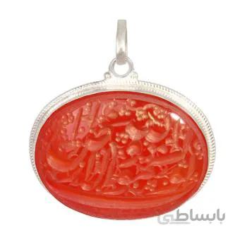 اویز گردنبند نقره زنانه بازرگانی میلادی مدل عقیق کد pk_170