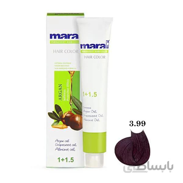 رنگ موی مارال سری طبیعی شماره 3.99 شرابی تیره