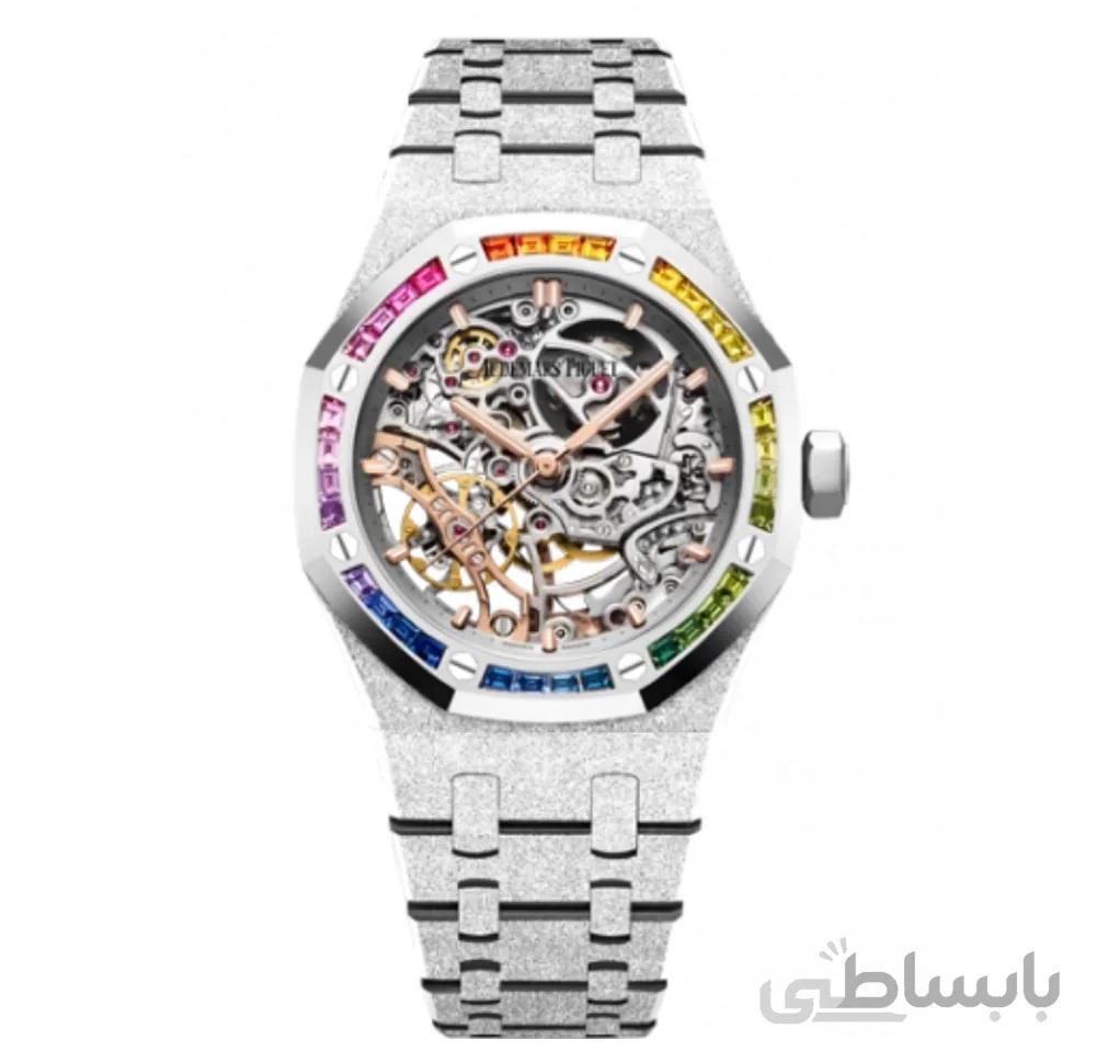 ساعت مچی زنانه اودمار پیگه مدل ۲۳۲۹ Audemars Piguet Frosted Gold RainBow