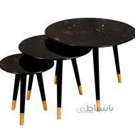 میز عسلی سه تیکه چوبی لوتوس کد T-738